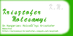 krisztofer molcsanyi business card